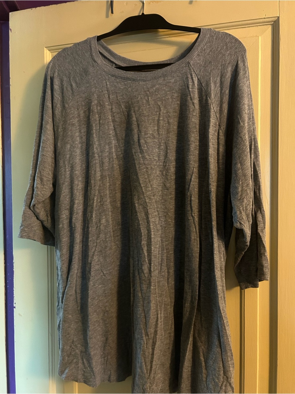 torrid Gray Long Sleeve slub Tunic Tee